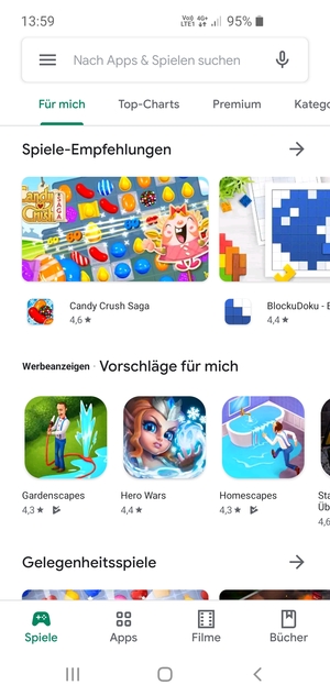 Wählen Sie die Suchleiste