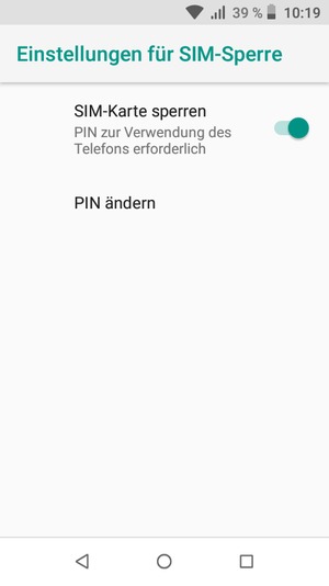 Wählen Sie PIN ändern