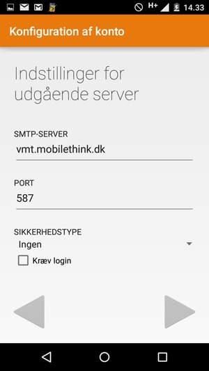 Fjern markeringen i tjekboksen Kræv login og vælg NÆSTE