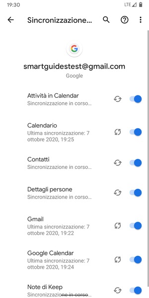 Le tue informazioni verranno sincronizzate