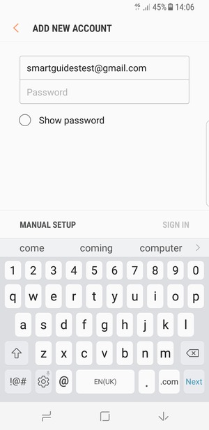 Enter your Gmail  address and select Next