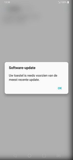 Als uw telefoon up-to-date is, selecteert u OK