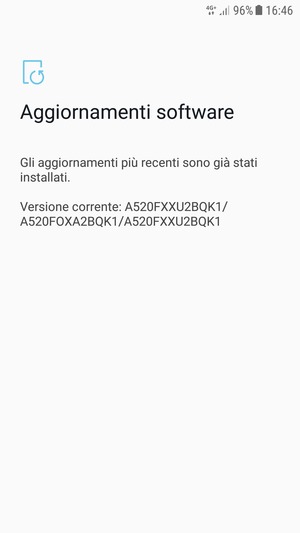 Se il tuo telefono è aggiornato, vedrai la seguente schermata