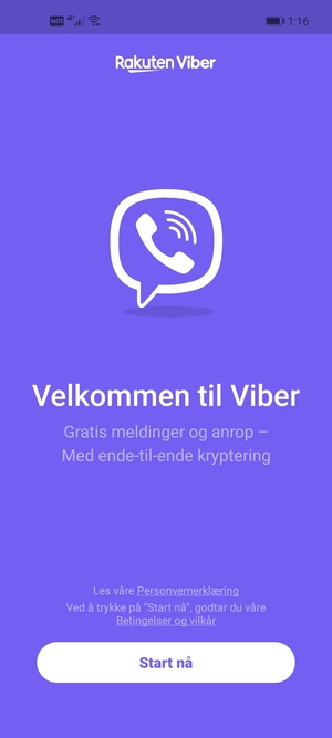 Applikasjonen er klar til bruk