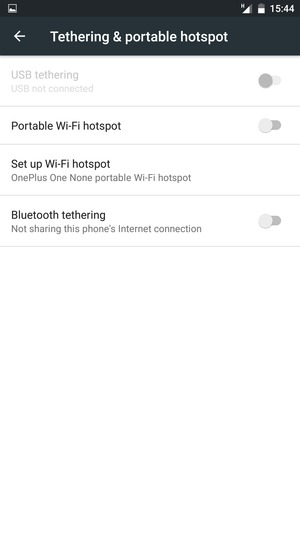 Select Set up Wi-Fi hotspot