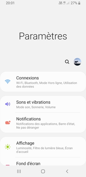 Sélectionnez Connexions