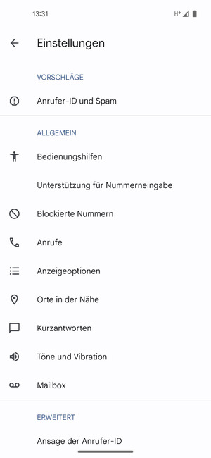Wählen Sie Mailbox