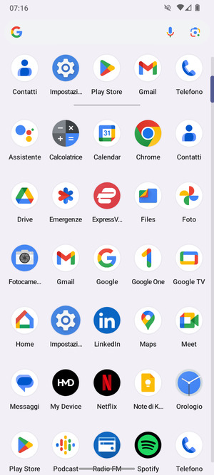 Seleziona Impostazioni