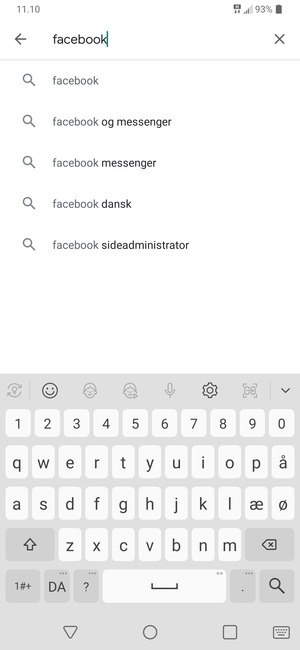 Indtast navnet på appen og vælg Søg