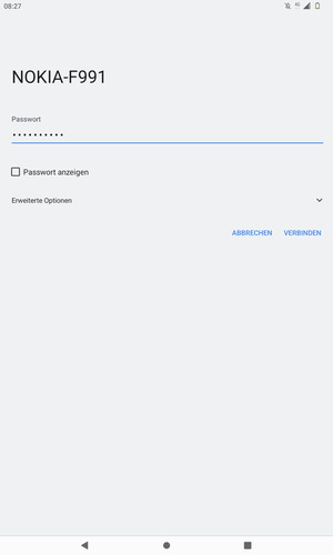 Geben Sie das WLAN-Passwort ein und wählen Sie VERBINDEN