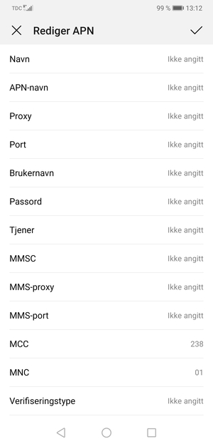 Skriv inn MMS-informasjon