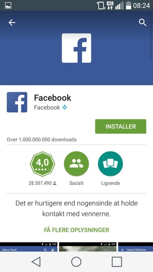 Vælg INSTALLER