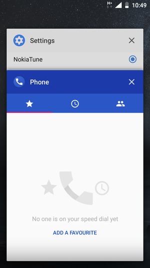 Swipe apps to the right to close them