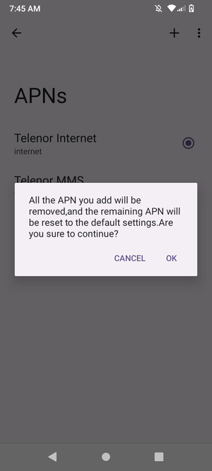 Select OK