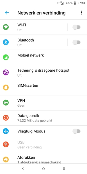 Selecteer Mobiel netwerk