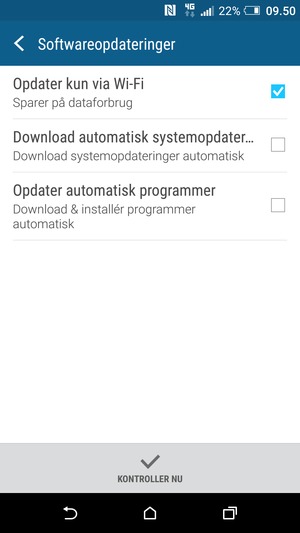 Vælg KONTROLLER NU