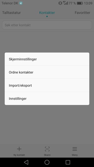 Velg Import/eksport
