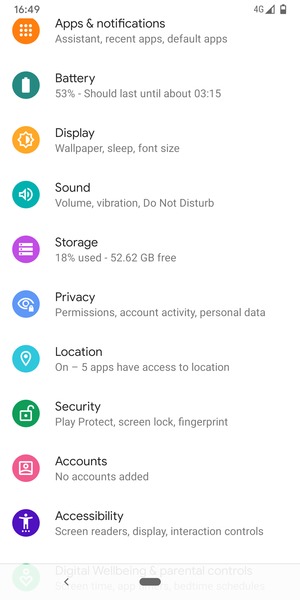 Scroll to and select Location