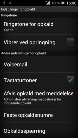 Vælg Voicemail