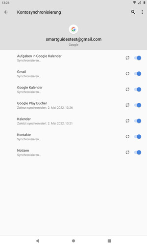 Ihre Daten werden synchronisiert