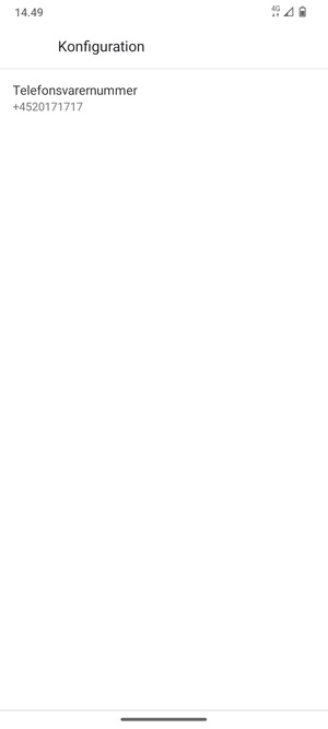 Vælg Telefonsvarernummer