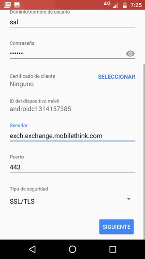 Desplácese hacia abajo y seleccione SIGUIENTE
