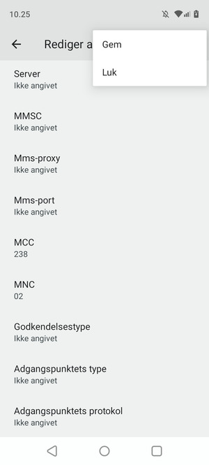 Vælg Gem