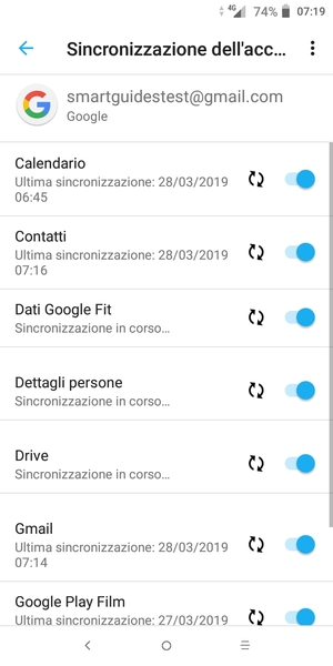 Le tue informazioni verranno sincronizzate