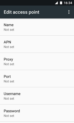 Enter Internet information