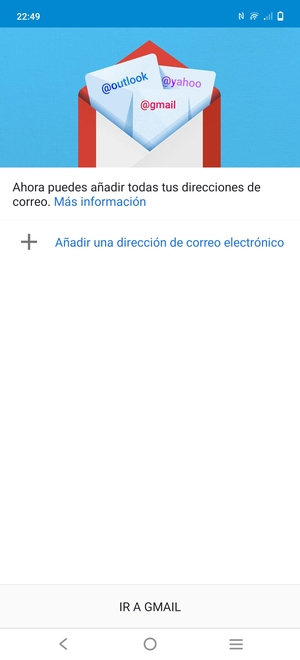 Seleccione Añadir una dirección de correo electrónico