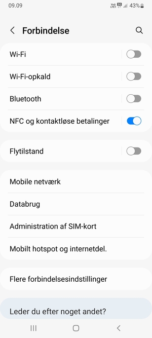 Vælg Mobile netværk