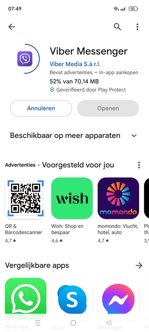 Wacht tot het installatieproces beëindigd is