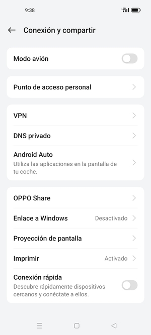 Seleccione Punto de acceso personal