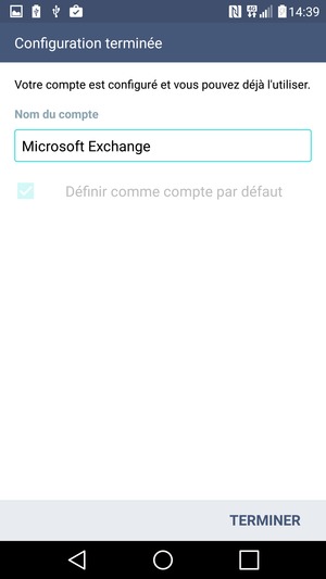 Donnez un nom à votre compte et sélectionnez TERMINER