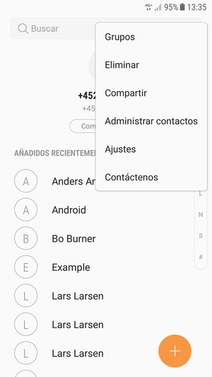 Seleccione Administrar contactos