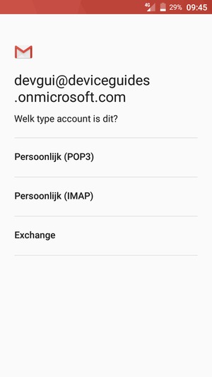 Selecteer Exchange
