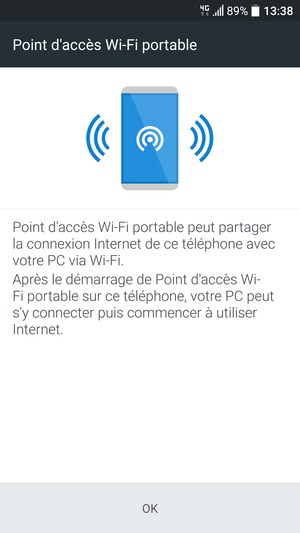 Sélectionnez OK