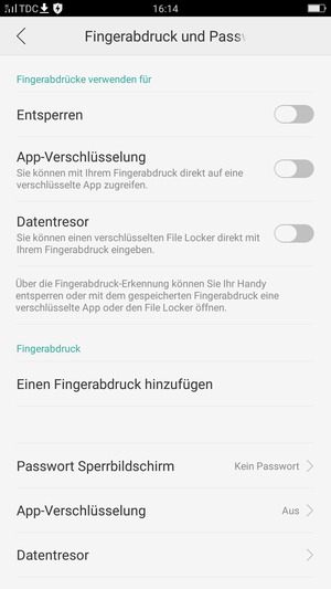 Wählen Sie Passwort Sperrbildschirm