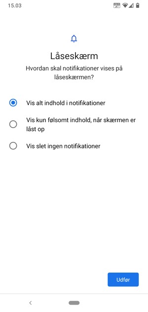Vælg din foretrukne mulighed og vælg Udfør