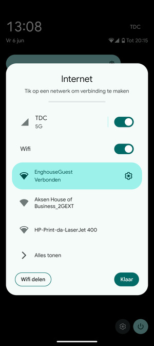 Schakel Wifi uit