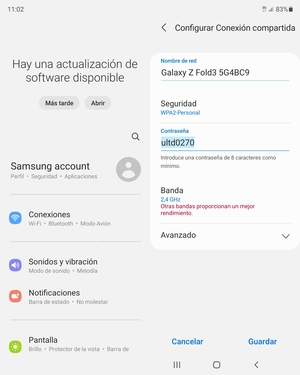 Introduzca una contraseña de al menos 8 caracteres y seleccione Guardar
