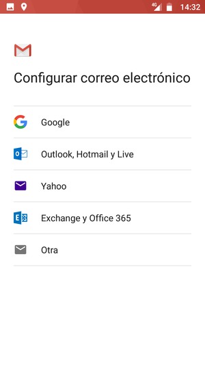 Seleccione Outlook, Hotmail y Live