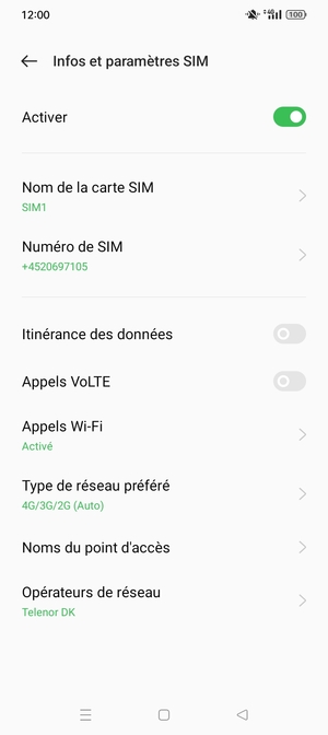 Sélectionnez Nom du point d'accès