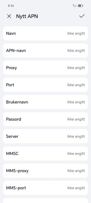 Skriv inn MMS-informasjon