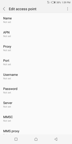 Enter MMS information