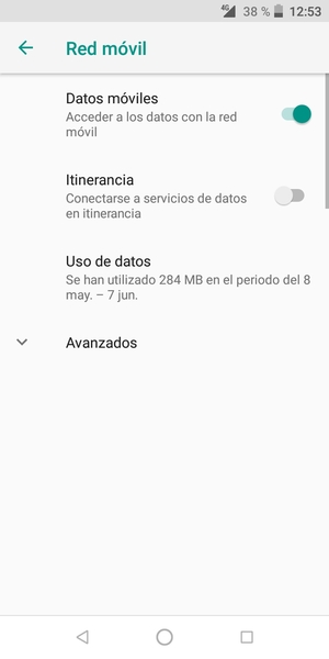 Seleccione Avanzados
