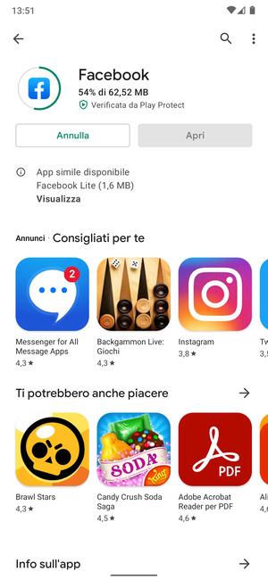 Attendi il completamento del processo di installazione
