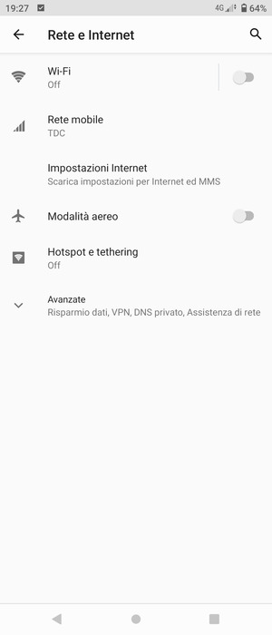 Seleziona Rete mobile