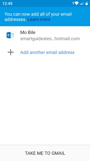 Select TAKE ME TO GMAIL