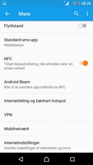 Vælg Internetindstillinger